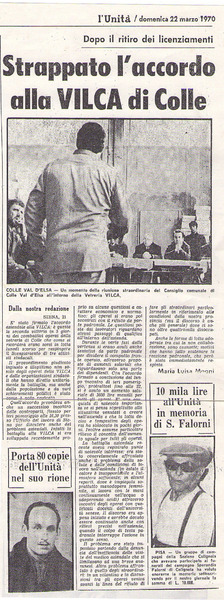1970 | Strappato l'accordo alla Vilca
